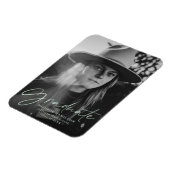 Magnet Flexible Faire-part de graduation de script stylish de la m (Côté Gauche)