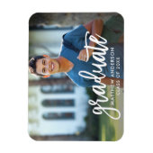 Magnet Flexible Faire-part de graduation du script de brosse moder (Vertical)