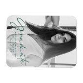 Magnet Flexible Faire-part de graduation élégante en Green Script (Horizontal)