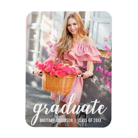Magnet Flexible Faire-part de graduation moderne (Vertical)