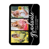 Magnet Flexible Faire-part de graduation moderne 3 photo (Vertical)