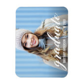 Magnet Flexible Faire-part de graduation moderne | Photo d'études  (Vertical)