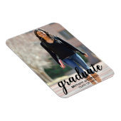 Magnet Flexible Faire-part de graduation photo de script moderne (Côté Droit)