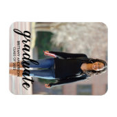 Magnet Flexible Faire-part de graduation photo de script moderne (Horizontal)