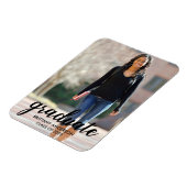 Magnet Flexible Faire-part de graduation photo de script moderne (Côté Gauche)