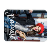 Magnet Flexible Faire-part de graduation photo du script de pincea (Horizontal)