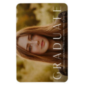 Magnet Flexible Faire-part de graduation photo horizontale moderne (Vertical)