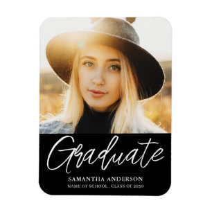 Magnet Flexible Faire-part de graduation photo moderne