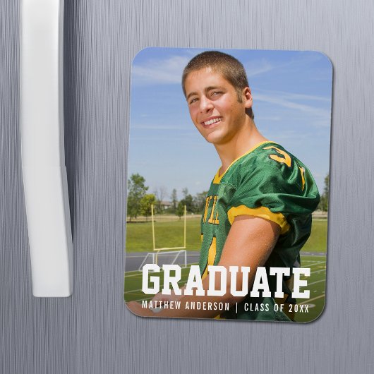Magnet Flexible Faire-part de graduation sportive moderne photo