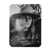 Magnet Flexible Faire-part de graduation stylish Script (Vertical)