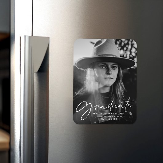 Magnet Flexible Faire-part de graduation stylish Script