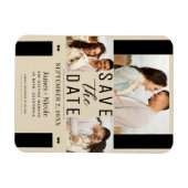 Magnet Flexible Faire part de mariage 3 photos Teinte beige clair (Horizontal)