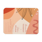 Magnet Flexible Faire-part de mariage Abstrait en terre cuite dess (Horizontal)