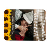 Magnet Flexible Faire-part de mariage aux tournesols | Enregistrem (Horizontal)