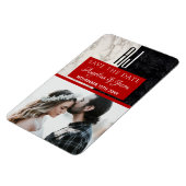 Magnet Flexible Faire-part de mariage avec monogramme pour annonce (Côté Gauche)