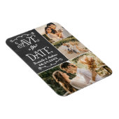 Magnet Flexible Faire part de mariage Collage photo triple Tableau (Côté Droit)