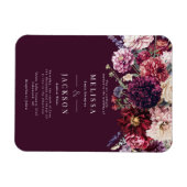 Magnet Flexible Faire part de mariage Dahlia Fleur d'Automne Bourg (Horizontal)