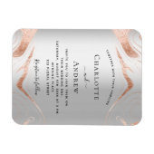 Magnet Flexible Faire-part de mariage de luxe en marbre d'or rose (Horizontal)