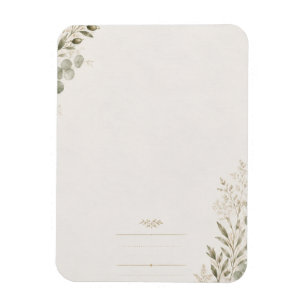 Magnet Flexible Faire-part de mariage européen en vert olive