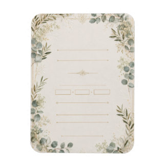 Magnet Flexible Faire-part de mariage européen - Jardin intemporel