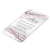 Magnet Flexible Faire-part de mariage Japonais en fleurs de cerisi (Côté Gauche)