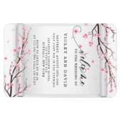 Magnet Flexible Faire-part de mariage Japonais en fleurs de cerisi (Horizontal)