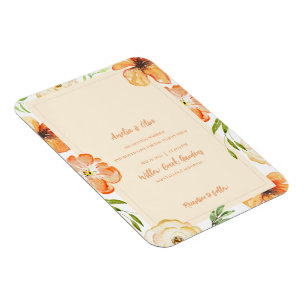 Magnet Flexible Faire-part de mariage magnétique floral pêche doux