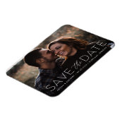 Magnet Flexible Faire-part de mariage moderne avec superposition b (Côté Gauche)