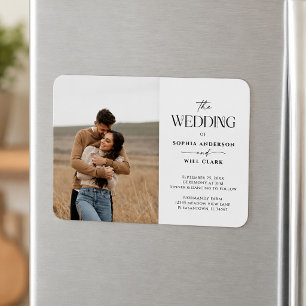 Magnet Flexible Faire-part de mariage Moderne Caprice avec Photo