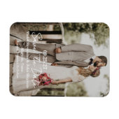 Magnet Flexible Faire-Part de Mariage Photo à Script Moderne (Horizontal)