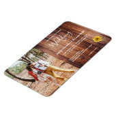 Magnet Flexible Faire-part de mariage photo de tournesol en bois r (Côté Gauche)
