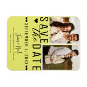 Magnet Flexible Faire-part de mariage photo moderne Chartreuse 2 (Horizontal)