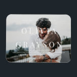 Magnet Flexible Faire-part de mariage photo moderne raffinée<br><div class="desc">Faire-part de mariage photo moderne raffinée</div>