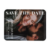 Magnet Flexible Faire-part de mariage photo moderne simple (Horizontal)