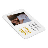 Magnet Flexible Faire part de mariage photo unique en or moderne P (Côté Droit)