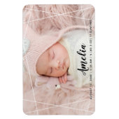 Magnet Flexible Faire-part de naissance aux formes géométriques mo (Vertical)