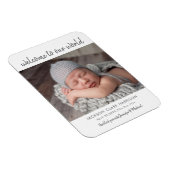 Magnet Flexible Faire-part de naissance avec photo de bébé moderne (Côté Droit)