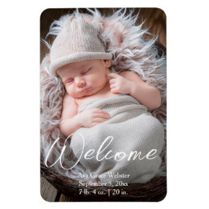 Magnet Flexible Faire-part de naissance Bienvenue
