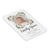 Magnet Flexible Faire-part de naissance Botanique Bleu - Garde pho (Côté Droit)