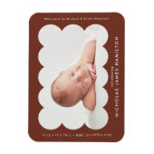 Magnet Flexible Faire-part de naissance Brown moderne de cadre à é (Vertical)