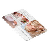 Magnet Flexible Faire-part de naissance Collage Photo de Bienvenue (Côté Droit)