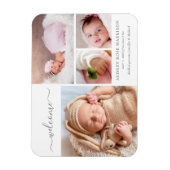 Magnet Flexible Faire-part de naissance Collage Photo de Bienvenue (Vertical)