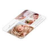 Magnet Flexible Faire-part de naissance Collage Photo de Bienvenue (Côté Gauche)