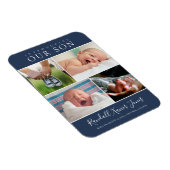 Magnet Flexible Faire-part de naissance de bébé garçon avec collag (Côté Droit)
