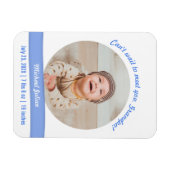 Magnet Flexible Faire-part de naissance de bébé garçon moderne Gra (Horizontal)