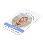 Magnet Flexible Faire-part de naissance de bébé garçon moderne Gra (Côté Gauche)