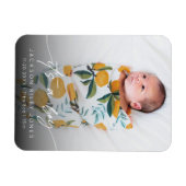 Magnet Flexible Faire-part de naissance de bébé garçon nouveau-né (Horizontal)