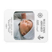 Magnet Flexible Faire-part de naissance de bébé sur le thème nauti (Horizontal)