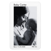 Magnet Flexible Faire-part de naissance de grossesse - Aimant phot (Vertical)