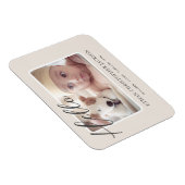 Magnet Flexible Faire-part de naissance moderne avec photo de bébé (Côté Droit)